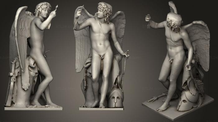 Статуи античные и исторические (Торжествующий Купидон, STKA_1375) 3D модель для ЧПУ станка